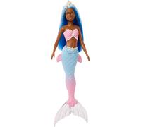 Barbie Dreamtopia Sirène Cheveux Bleus Avec Queue Colorée Rose Poupée 30cm