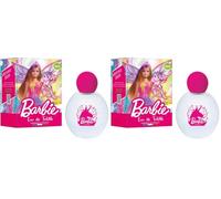 BARBIE Eau de Toilette parfum enfant fille vaporisateur 30ml notes florale-fruitée-gourmande Fabriqué en France 96% naturel thème fée et licorne (Lot de 2)