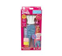 Barbie Ensemble de créateurs de mode à faire soi-même - Créez votre propre look décontracté | Comprend un t-shirt, des leggings, des autocollants, des rubans et des tampons | Kit de jouets créatifs