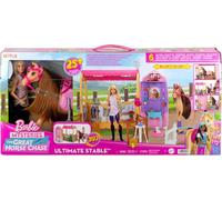 Barbie - ensemble de jeux écurie, avec poupée et cheval, 6 aires de jeux et 2...