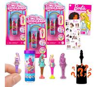 Barbie Ensemble de poupées mystères de révélation de couleur pour enfants - Ensemble avec 3 mini Barbieland Color Reveal Plus autocollants, plus | Poupée Barbie Mystery Water Reveal pour filles