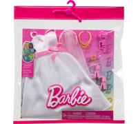 Barbie Ensemble de vêtements de mariée pour poupée Barbie le jour du mariage, 1 tenue avec accessoires pour un look complet