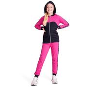Barbie Ensemble Survêtement Fille: Sweat Capuche et Bas de Jogging, Vêtements Mode Ados, Cadeau 3-14 Ans, Officiel (Rose Vif/Noir, 4-5 Ans)