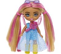Barbie - Mini poupée Extra - Pigtails avec stries roses