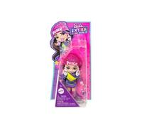Mattel - Barbie Extra Mini Minis - HLN46 - Poupée articulée 8.5 cm avec robe pull imprimé extraterrestre et bonnet peace G