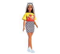 Barbie Fab Barbie - Poupée Fashionista Top Flammes - Poupée Mannequin - Dès 3 Ans