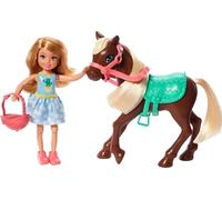 Barbie Famille Chelsea et Son Poney, Mini-poupée articulé Blonde, Accessoires Inclus, Jouet pour Enfant, GHV78 Multicolore