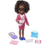 Barbie Famille Chelsea Métiers Coffret Femme d’Affaires, Mini-poupée Brune et Accessoires, Jouet pour Enfant, GTN93