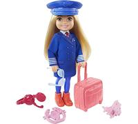 Barbie Playset Avec Poupée Blonde De Chelsea Pilote Et Nombreux Accessoires, Jouet pour Enfants 3 + Ans, GTN90