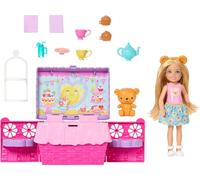 Barbie Famille et Amis Club Chelsea Coffret Goûter en Plein Air avec Petite poupée Blonde, Panier de Pique-Nique Transformable et Plus de 10 Accessoires, JJB40