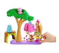Barbie Famille l'anniversaire Perdu de Chelsea Coffret Anniversaire Surprise avec Mini-poupée, 2 Figurines Animaux et Accessoires, Jouet pour Enfant, GTM84