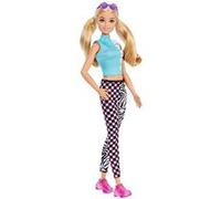 Barbie Fashionistas poupée Mannequin #158 aux couettes Blondes avec Legging à Motifs Damier et zèbre, Jouet pour Enfant, GRB50