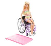 Barbie Fashionistas 194 Blonde Avec Fauteuil Roulant - Coffret Poupée Mannequin - 3 Ans et +