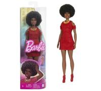 Barbie-Fashionistas 221-Poupée Avec Cheveux Noirs Et Robe Rouge