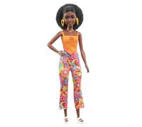 Barbie Fashionistas, Cheveux Noirs Bouclés Et Petite Silhouette, Vêtements Et Accessoires De Style Y2K, Jouet Enfant, Dès 3 Ans, HPF74