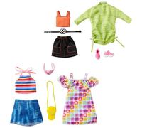 Barbie Fashionistas - Pack 2 Tenues (modèle aléatoire) - Vêtements poupée mannequin - Dès 3 ans