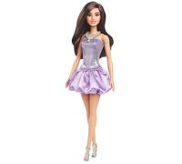 Barbie-Fashionistas-Poupée Brune En Robe Violette - 3 ans+ - HYT92