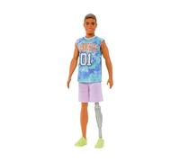 Barbie Fashionistas Poupée Ken n° 212 avec Jambe Prothétique Multicolore
