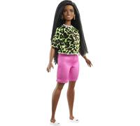 Barbie Fashionistas poupée Mannequin #144 aux Longs Cheveux tressés et avec Une Tenue Fluo, Jouet pour Enfant, GYB00