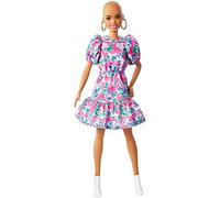 Barbie Fashionistas poupée Mannequin #150 Chauve avec Une Robe à Fleurs, Jouet pour Enfant, GHW64