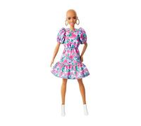 Barbie Fashionistas poupée Mannequin #150 Chauve avec Une Robe à Fleurs, Jouet pour Enfant, GHW64
