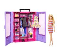 Barbie Fashionistas Ultimate Closet and Doll, One Blonde Barbie Doll with 3 Barb
