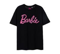 Barbie Femme Rose Classique Logo T-Shirt à Manches Courtes en Noir | Marque emblématique | Top Design à la Mode pour Dames | T-Shirt rétro élégant et Confortable Movie Cadeau de Marchandise