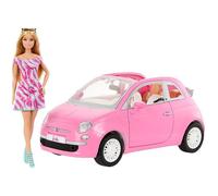 Barbie Fiat 500 Rose Cabriolet avec Poupée