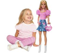 BARBIE GIGANTE XXL Poupée Blonde 71cm Robe Rose Accessoires Mattel HYT84