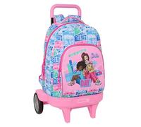 BARBIE - Grand sac à dos à roulettes, compact évolution, amovible, idéal pour les enfants de différents âges, confortable et polyvalent, qualité et résistance, 33 x 22 x 45 cm