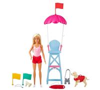 Barbie GTX69 - Kit de jeu de la nageuse sauveteuse avec poupée blonde et accessoires