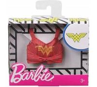 Barbie - Habit Poupee Mannequin - Debardeur Rouge Wonder Woman - Vetement - Tenue Top Dc - Super Heros Fille