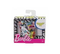 Barbie - Habit Pour Poupee Mannequin - Debardeur Wonder Woman Multicolore - Vetement - Tenue Top DC - Super Heros Fille