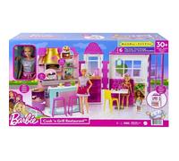 Barbie HBB91 Playset Il Restaurant Poupée Avec Chapeau Chef et Tablier et Plus