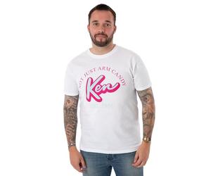 Barbie Homme T-Shirt Blanc À Manches Courtes | Ken Not Just Arm Candy Classic Color Design | Produits Authentiques du Film Cadeau Confortable Et Élégant pour Lui