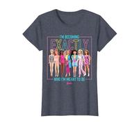 Barbie - Je suis en Train de Devenir exactement ce Que Je suis censée être, des poupées Fluo T-Shirt, Femme, Bleu Chiné, XXL
