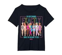 Barbie - Je suis en Train de Devenir exactement ce Que Je suis censée être, des poupées Fluo T-Shirt, Femme Grandes Tailles, Noir, 4X
