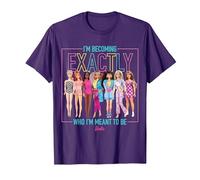 Barbie - Je suis en Train de Devenir exactement ce Que Je suis censée être, des poupées Fluo T-Shirt, Homme, Violet, XL
