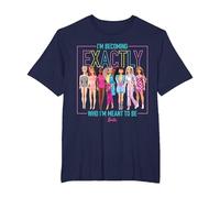 Barbie - Je suis en Train de Devenir exactement ce Que Je suis censée être, des poupées Fluo T-Shirt, Homme Grandes Tailles, Bleu Marine, 5X Tall