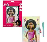 Barbie Journal Secret Rose avec serrure et stylo à encre invisible