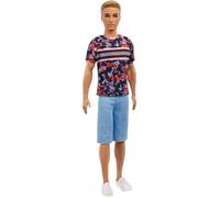 BARBIE - Ken Fashionistas - Short en Jean - Poupee Mannequin - Mattel