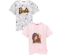 Barbie - "Kindness Stronger Together Unity And Love" Ensemble de T-shirts pour filles (pack de 2) NS6797 (116) (Blanc/Rose)