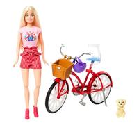 Barbie – Kit de jeu de poupées et de vélo