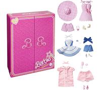 Barbie Le Film - Coffret 3 Tenues Ensemble de Trois Looks iconiques du Film avec Chaussures et Accessoires, Jouet Enfant, HPK01