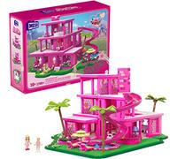 Barbie Le Film - Mega Barbie Coffret De Construction Maison De Rêve, 4 Mini-Poupées À Assembler Dont 1 Barbie Et 1 Ken, 1 795 Blocs Et Pièces, À Collectionner, Jouet Enfant, HPH26