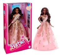 Barbie Le Film - Poupée Barbie Présidente En Robe Rose Et Dorée