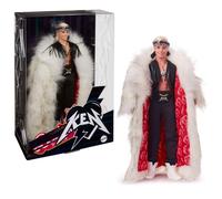 Barbie Le Film Poupée Ken À Collectionner Inspirée Du Film Barbie, Avec Grand Manteau En Fausse Fourrure, Gilet À Franges Noir Et Bandana