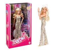 Barbie – Poupée articulée The Movie – Combinaison bustier disco dorée, boucles et talons dorés