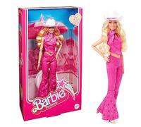 Barbie Le Film Poupée Mannequin Articulée Inspirée du Film avec Margot Robbie, avec Tenue Western Rose Et Chapeau De Cowboy, À Collectionner, Jouet Enfant, HPK00