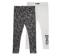 Barbie Leggings 2 Pack Filles Enfants Animal imprimé Gris Noir Pleine Longueur 3-4 Ans